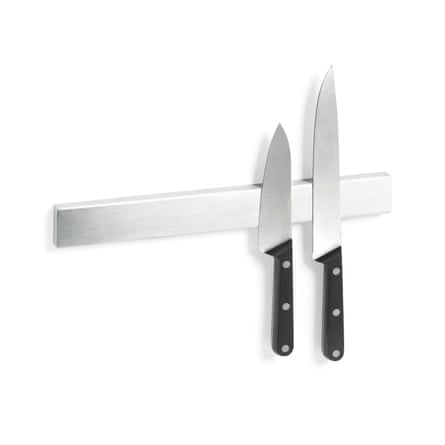 John Lewis Wall-Mounted Stainless Steel Magnetic Knife Rack, Chrome