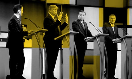 Marco Rubio, Donald Trump, Ted Cruz and John Kasich