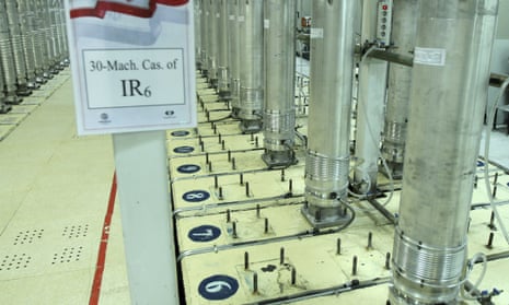 Centrifuge machines in Natanz uranium enrichment facility in central Iran