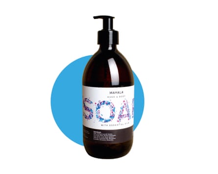 A bottle of hand soap.