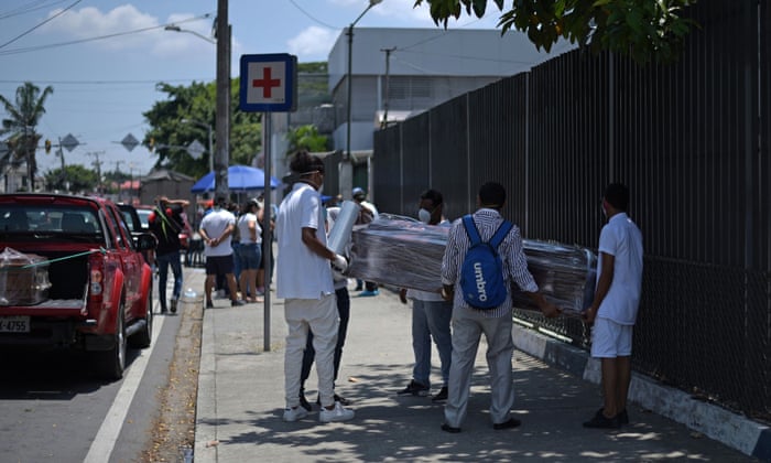 Ecuador Cardboard Coffins Distributed Amid Coronavirus Fears World News The Guardian