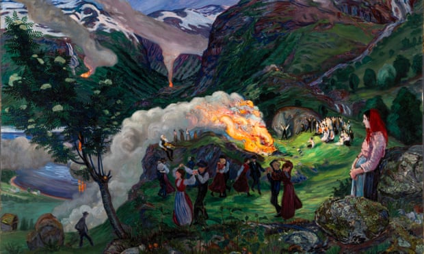 Midsummer Eve Bonfire by Nikolai Astrup