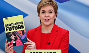 Nicola Sturgeon Launches The SNP Election ManifestobrGLASGOW, SCOTLAND - APRIL 15: Scotland's First Minister and leader of the Scottish National Party, Nicola Sturgeon, launches the SNP Election Manifesto during campaigning for the Scottish Parliamentary election on April 15, 2021 in Glasgow, Scotland. Speaking as she launched the party's manifesto, Ms Sturgeon said frontline NHS spending would increase by at least 20% over the next five years - which she said would total £2.5bn. (Photo by Jeff J Mitchell/Getty Images)