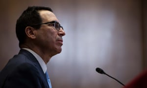 The US treasury secretary of treasury, Steve Mnuchin, in Washington DC.