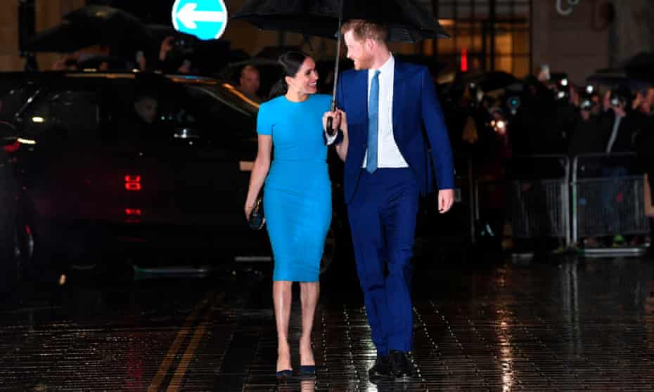 Prince Harry, Duke of Sussex and Meghan, Duchess of Sussex arrive at an awards night in London