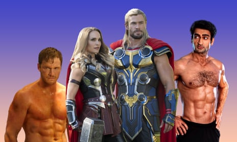 From left: Chris Pratt, Natalie Portman, Chris Hemsworth and Kumail Nanjiani. All four actors had highly publicised workout transformations to play Marvel roles.