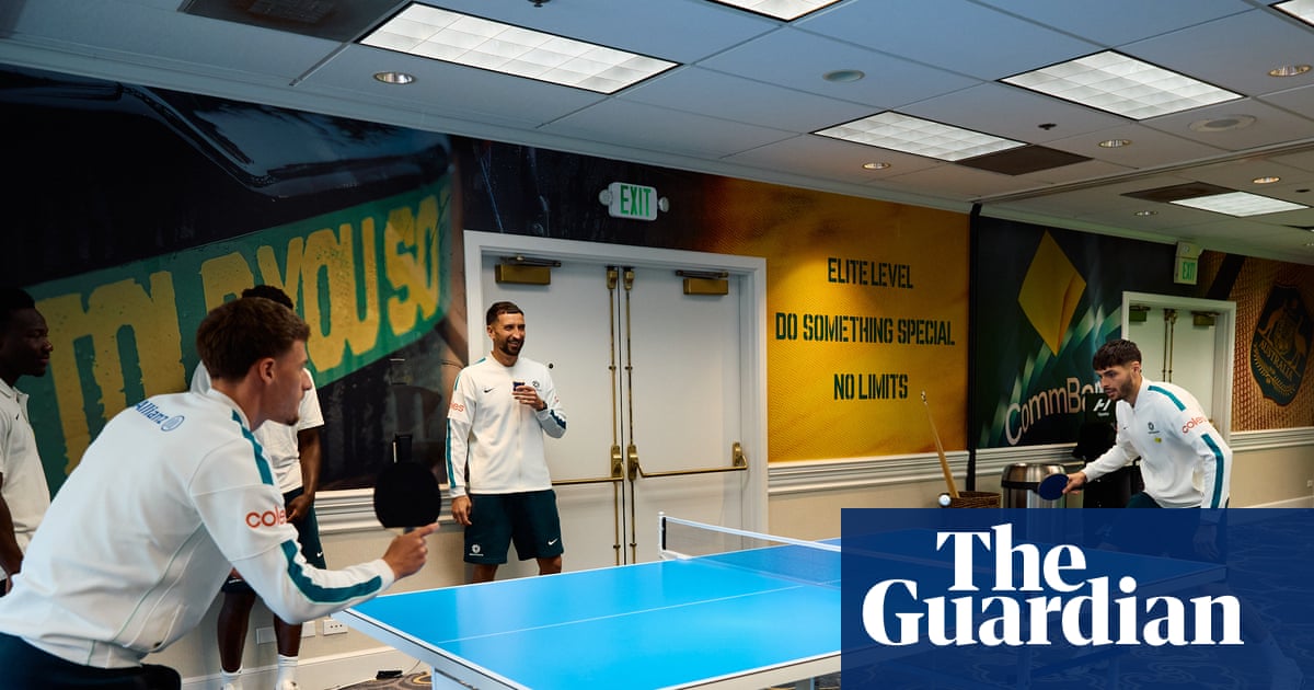 Socceroos Players Play Ping Pong At Oakland Training Base