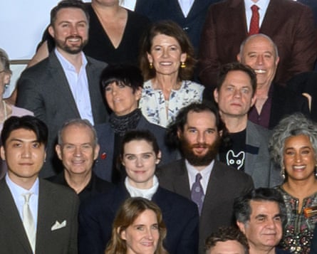 Diane Warren looks as if she’s trying to hide from the photographer.