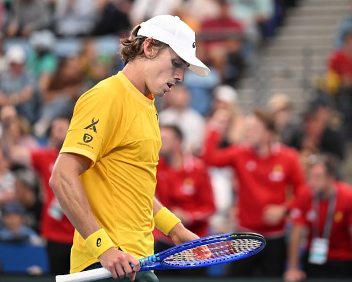 Australia on brink of Davis Cup defeat as Alex de Minaur stunned by brave Belgian Raphael Collignon