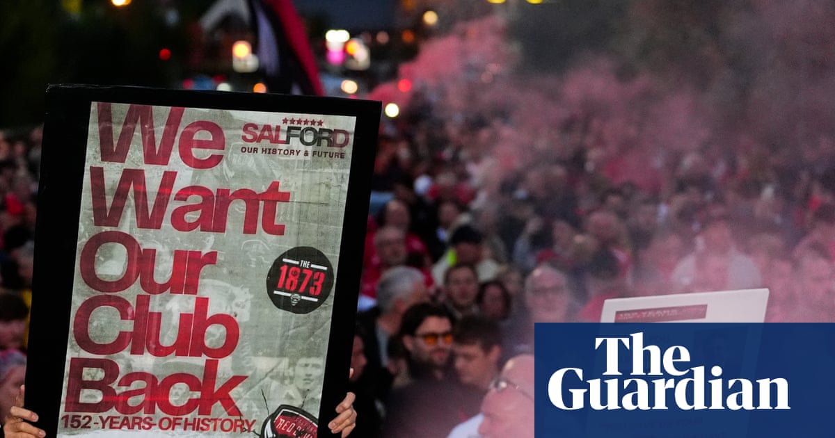 Angry fans storm pitch as Salford end season in defeat and face extinction