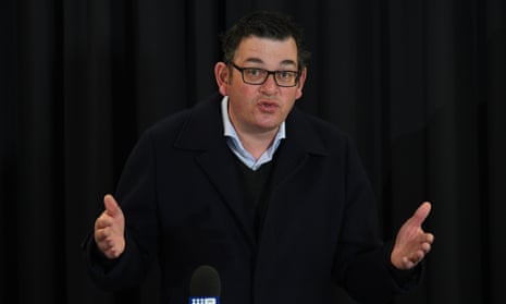 Victorian Premier Daniel Andrews speaks to the media during a press conference in Melbourne
