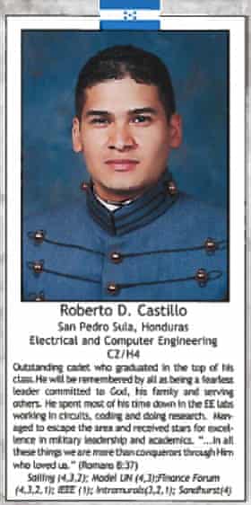 Castillo’s graduation photo. A part of the caption says he spent a lot of time “working in circuits, coding and doing research”.