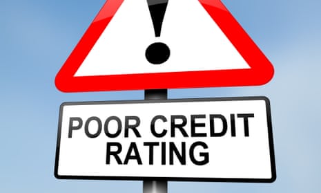 Poor credit rating sign
