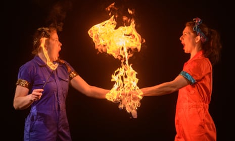 Maria Corcoran (left) and Aoife Raleigh performing their StrongWomen Science show, which will feature at the festival.