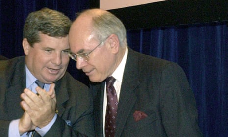Shane Stone with John Howard at the federal Liberal conference in 2002.