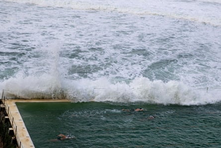 Strong waves at Bondi Beach in Sydney, Australia.