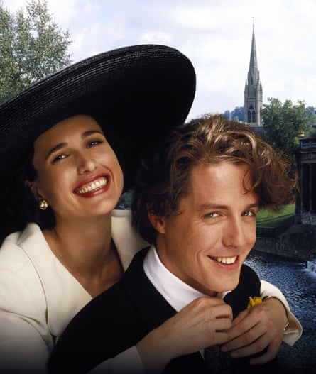 MacDowell with Hugh Grant in Four Weddings and a Funeral.