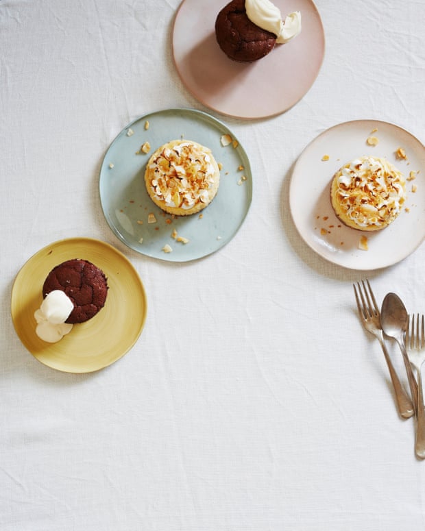 Yotam Ottolenghi’s hot chocolate and lime puddings and lime meringue cheesecakes.