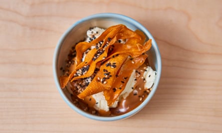 Miso caramel (with ginger ice-cream).