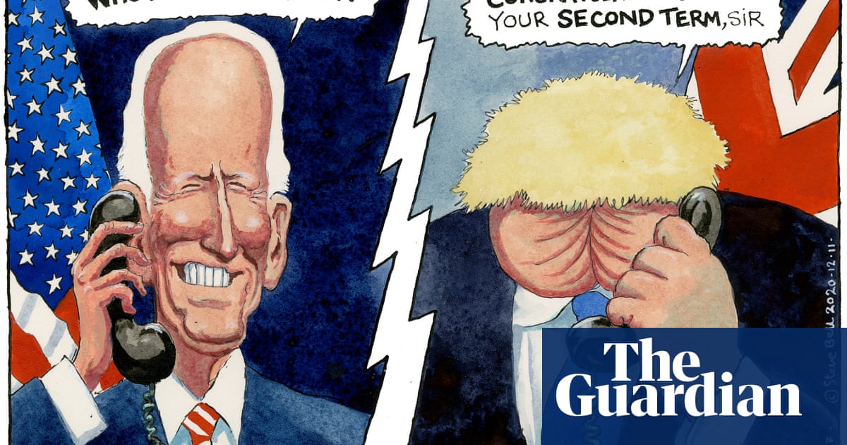 Steve Bell on Boris Johnson's call with Joe Biden — cartoon | Opinion | The Guardian