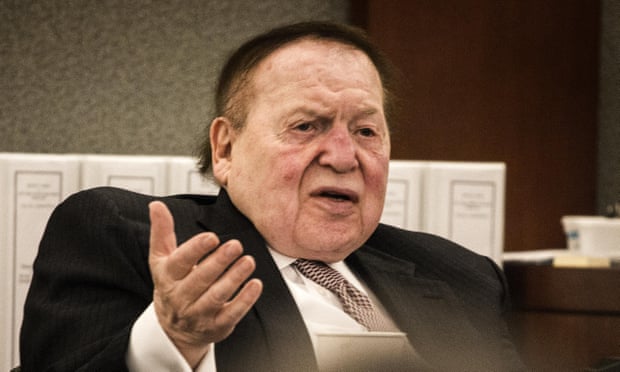Adelson said: ‘I worked my whole life, coming from the other side of the tracks.’