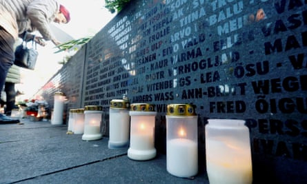 Candles marking 25th anniversary of MS Estonia disaster