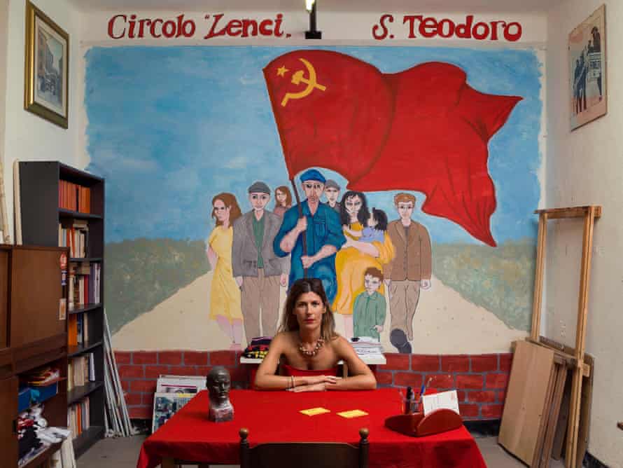 Laura Vari, a member of the Partito della Rifondazione Comunista (PRC), in Lenci, Liguria, Italy.