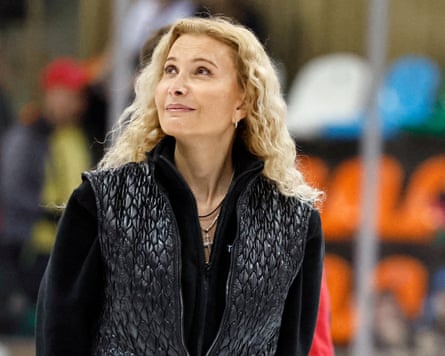 Eteri Tutberidze conducts an open training session during the Moscow Sports Day festival