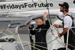 Greta Thunberg enters New York waters.