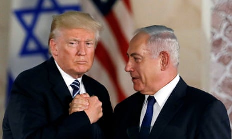 Donald Trump and Benjamin Netanyahu in 2017. First amendment advocates see the potential spread of such laws as a major threat to free speech on campuses.