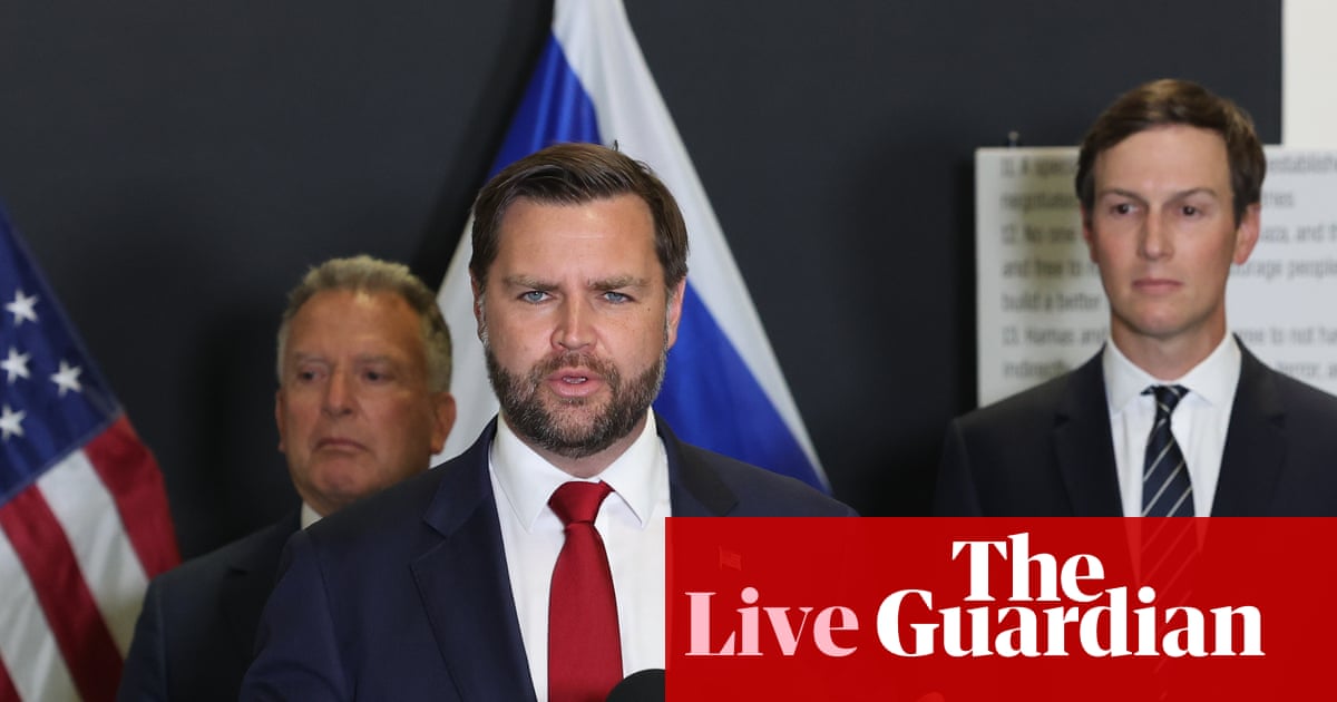 Gaza ceasefire live: JD Vance has great optimism' truce will hold as he prepares to meet Netanyahu
