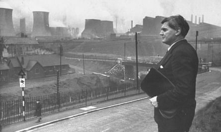 Aneurin Bevan at Ebbw Vale steelworks in 1945.
