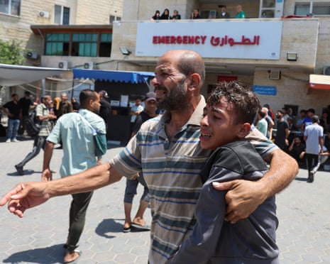 Gaza Market Airstrike Kills 18 Palestinians in Israeli Drone Strike 2 18 killed in Israeli strike targeting Gaza police distributing flour, officials say | Israel-Gaza war | The Guardian