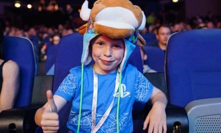 A fan enjoys the action at the Commonwealth Esports Championships.