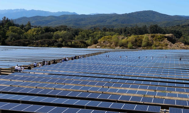 A solar power plant in Corsica