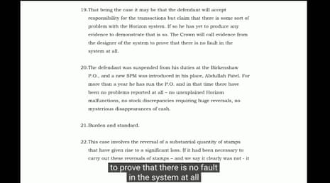 Extract from prosecution case