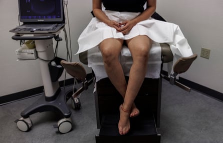 A diligent waits to person an ultrasound earlier a medicine termination connected opening time astatine Alamo Women’s Clinic successful Albuquerque, New Mexico.