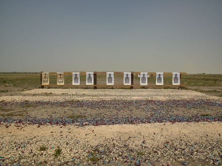 Border patrol target range, Boca Chica highway, near Gulf of Mexico, Texas, 2013