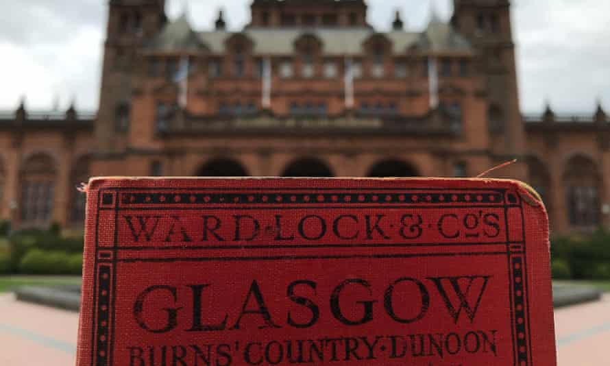 Ward Lock & Co guide outside Kelvingrove Art Gallery