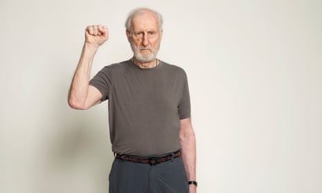 James Cromwell with fist raised