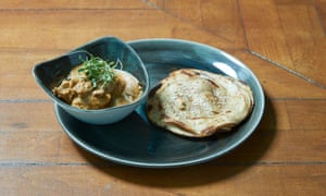 ‘Ripely sauced, butter-rich curry’: chicken ghee roast.