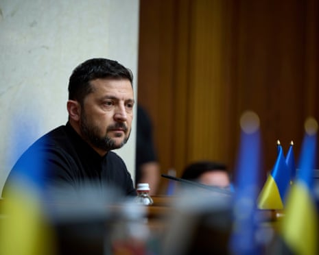 President of Ukraine Volodymyr Zelenskyy attends the parliament session in Kyiv, Ukraine.