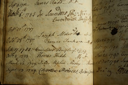 Abolitionist Thomas Clarkson’s signature in the cathedral’s ‘book of strange preachers’ is proof he visited what is now Manchester Cathedral in October 1787.