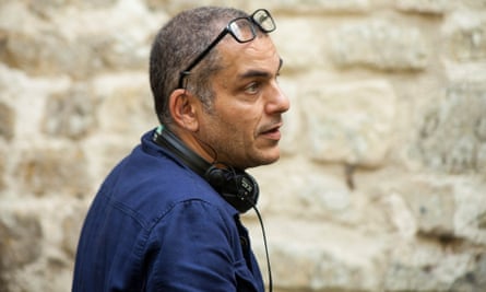 Director Nicolas Boukhrief on the set of Made in France.