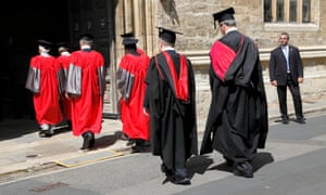 Academics at a ceremony at the University of Oxford.