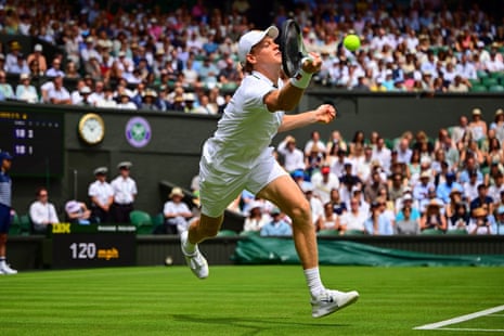 Jannik Sinner during his first round match