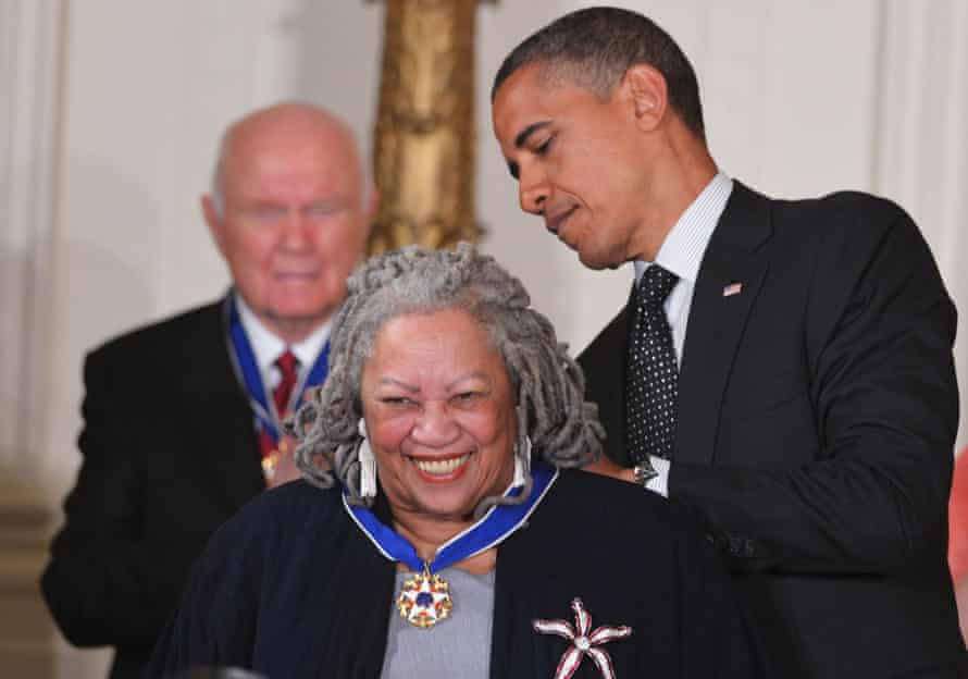 Morrison being presented with the Presidential Medal of Freedom by President Obama in 2012.