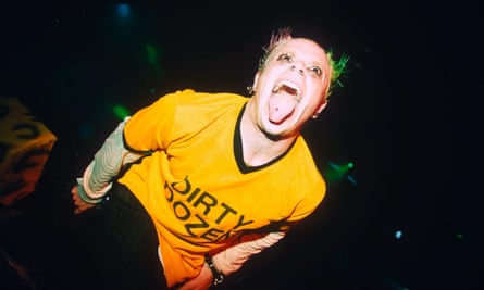 Keith Flint of the Prodigy at Brixton Academy, south London, in 1996