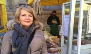Doreen Russell outside a deli in Parma.
