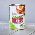 Tin of Oh So Natural Organic baked beans